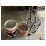 Collapsible metal shopping cart