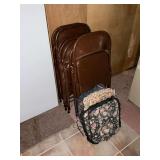 7 metal folding chairs