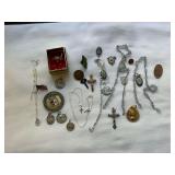 Religious medallions and pendants, cross, etc.