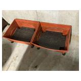 2 grow boxes on casters