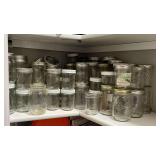 Canning jars, mostly jelly and pint.