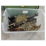 Sparkly floral picks in tote