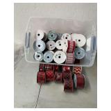 Red, white and black wired ribbon