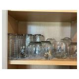 Assortment of glasses, wine glasses, etc.