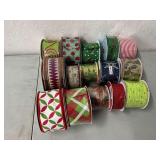 Wired decorative Christmas ribbon