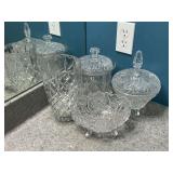 Crystal and glass pieces