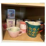 Ceramic measuring cup, nesting measuring cups