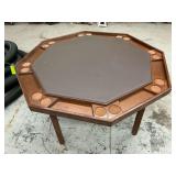 Folding leg poker table, 53" W x 30" T