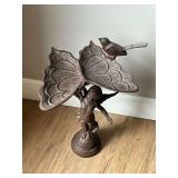 Cast iron fairy bird feeder
