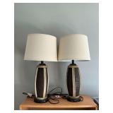 Pair of table lamps, 29" T