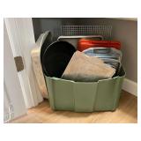 Baking pans, cookie sheets, covered cake pans, etc.