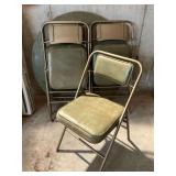 Round Samsonite folding table and chairs