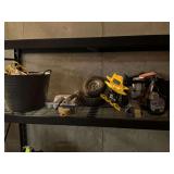 Wheel for 2-wheel dolly, sewer snake, cord winder