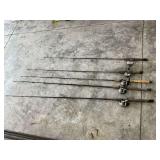 2 Zebco 33 reels, 733 Zebco reel, 202 Zebco reel