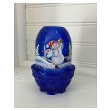 Fenton hand painted fairy light, sticker, 4 1/2" T.