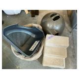 Cat bed, sifting litterbox, pet steps, etc.