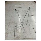 Pair of metal wreath stands