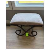 Metal frame stool, 24" x 16".