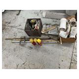 PVC fittings, painting supplies, expanding foam, etc.