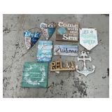 Assortment of beach signs