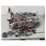 Burgandy and blue floral picks