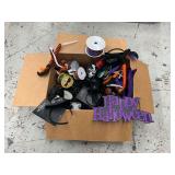Halloween decorations, ribbon, wreath forms, etc.