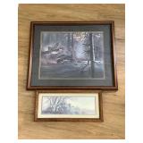 Pair of framed and matted prints, Pheasants