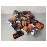 Fall and Halloween wired decorative ribbon