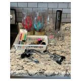 Hand painted wine glasses,