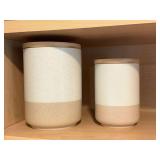 Vancasso stoneware canisters.