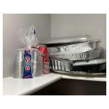 Disposable pans, trays, cups, etc.
