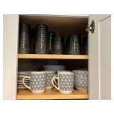 Mainstay 24 +/- dish set, plates, bowls, cups,