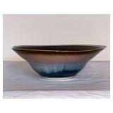 Pottery bowl, 8', artist signed.