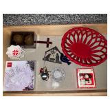 Mikasa tree bowl, stoneware basket, salt & pepper shakers, etc.