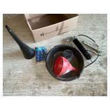 Grease guns, funnels, oil pan