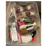 Assortment of yarn, blended acrylic, sport yarn, virgin wool, acrylic, DuPont acrylic, wool, etc.