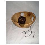 Handmade rosewood yarn bowl
