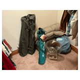 Assortment of camping equipment