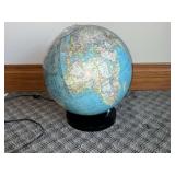 National Geographic lighted globe on stand