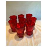 8 Fostoria Red Argus tumblers