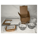 Pampered Chef 3-cup prep bowl set