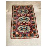 Handmade latch hook wool rug