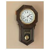 Regulator HT Clock Makers Inc. key wound wall clock