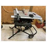 Porter Cable 10'contractor saw on roller stand