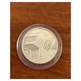 One ounce .999 fine silver duck medallion