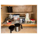 Insulated pitcher, Farberware tea kettle, Rival crock pot