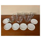 6 Pampered Chef 1-cup covered dishes.