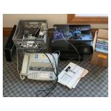 Brother Intel fax machine, Hp printer, Sony floppy disc drive