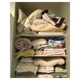 Bed linens, sheets, blankets, pillow cases, pillows