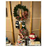 Christmas assortment, wreath, door knockers